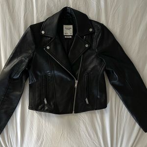 Abercrombie & Fitch Vegan Leather Moto Jacket